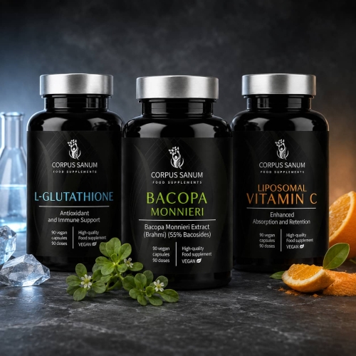 Rinkinys L-Glutationas Bacopa Monnieri Liposominis Vitaminas C